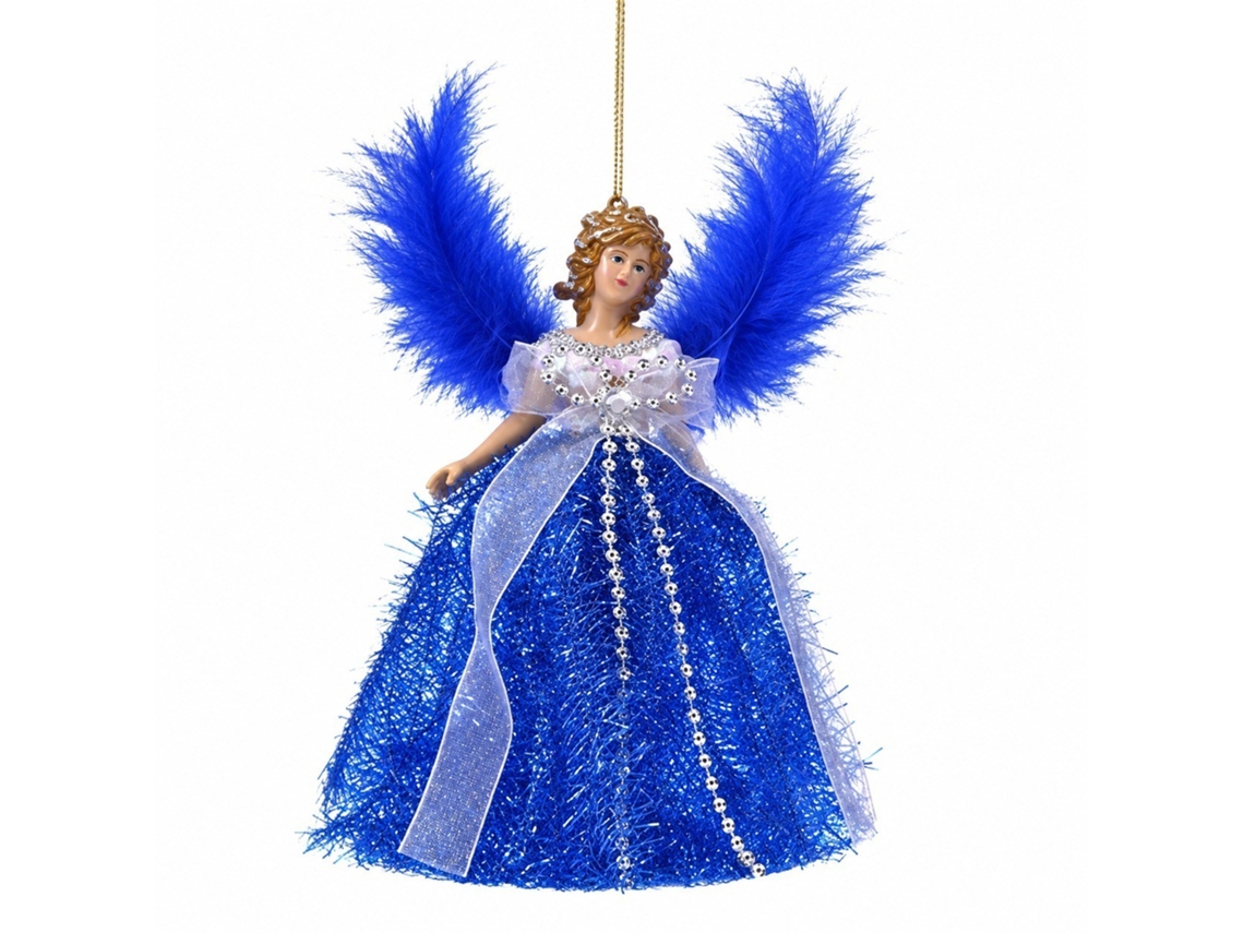 Pingente De Boneca De Anjo De Natal, Enfeite Fofo Para Adultos E Crianças, 8,7 Polegadas, Azul