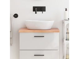 Vidaxl Bancada P/ Wc 60x40x(2-4) Cm Madeira Maciça Tratada Castanho