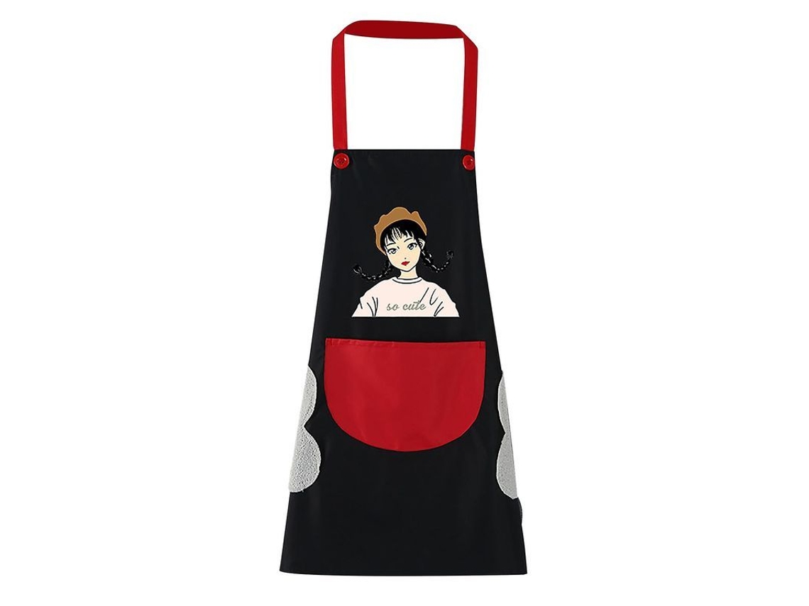 Delantal Sem Mangas De Cozinha Cartoon Bosaid Impermeável E Anti-gorduras Material Pvc E Felpa Coral 2