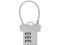 Mini Cadeado Para Bagagem, Cadeado Criativo De Arame Aço Em Formato Camiseta Com Senha Prateado