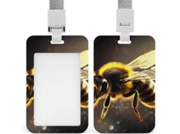 Porta-cartões de identificação com Abelha, Porta-cartões personalizado, Protetor de Crachá À Prova D Água,
