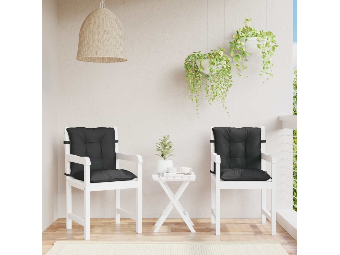 Vidaxl Conjunto De Almofadas Para Cadeira De Encosto Baixo 2 Pcs