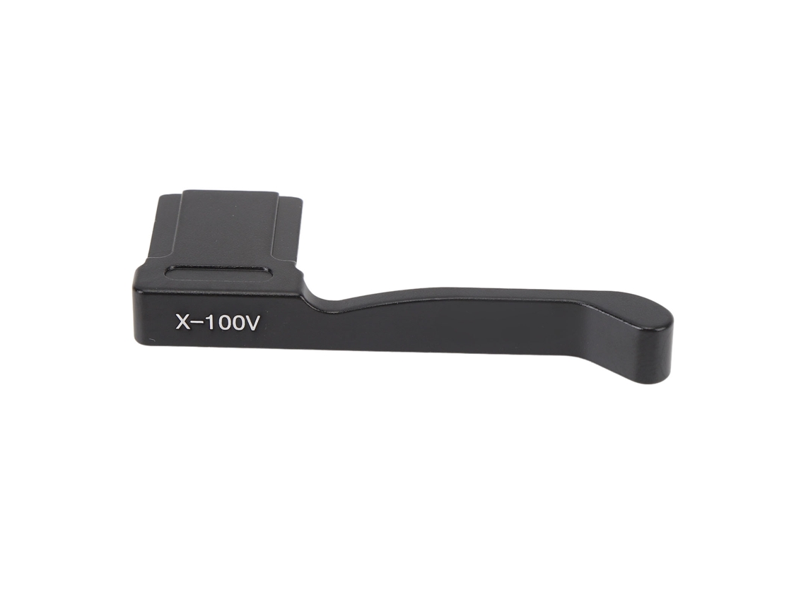 Apoio de polegar para câmera em liga de alumínio, fácil de montar, com encaixe para sapata de flash, compatível com X 100v e X 100vi, cor preta, LAXISCREED.