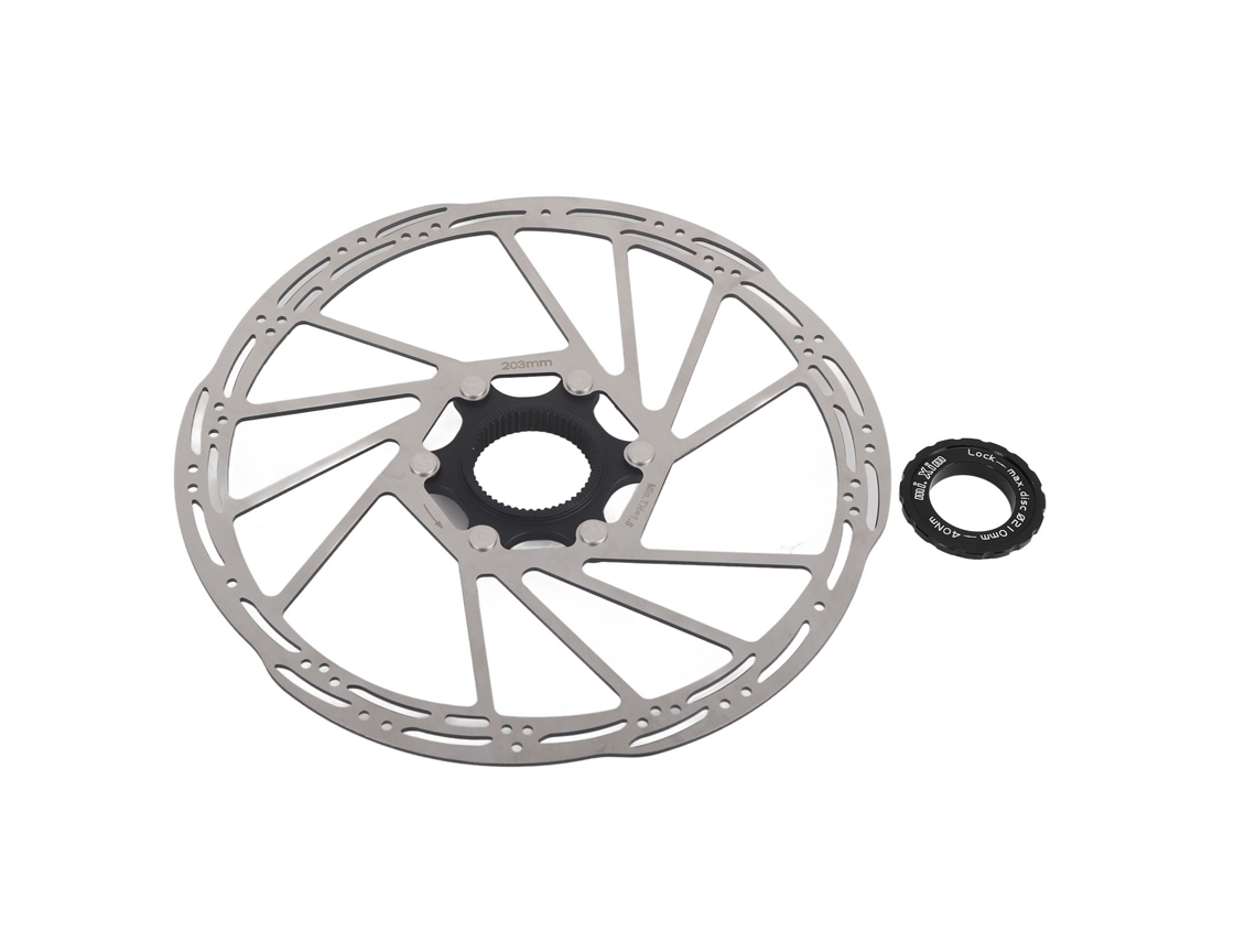 Disco de freio Mali a disco 203mm, durável, antirrust, design oco para mountain bike