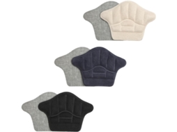 Protetores De Calcanhar Autoadesivos Packove, 3 Pares, Macios, Resistentes Ao Desgaste, Confortáveis, Cores Preto, Bege