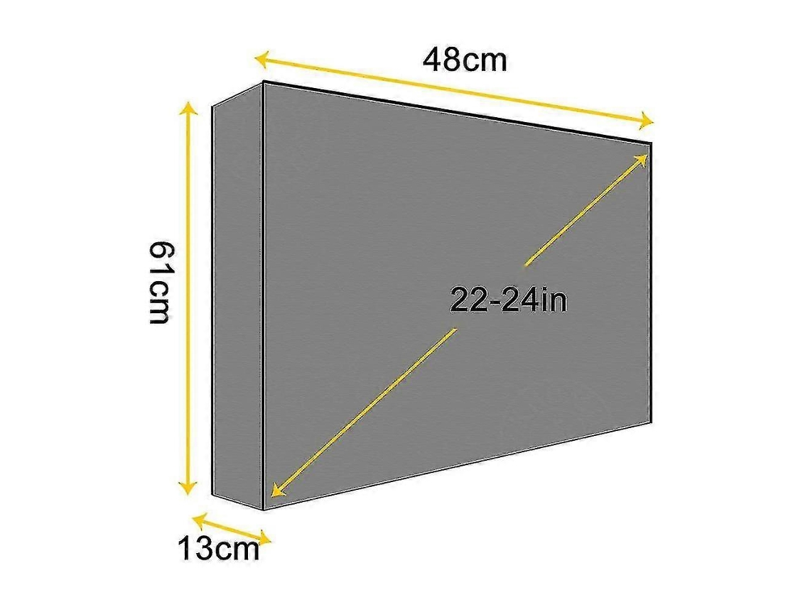 Funda Para Tv De Tela Oxford Pvc Impermeable E Antipolvo Para Telas Planas De 22-52 Polegadas 22-24 Polegadas