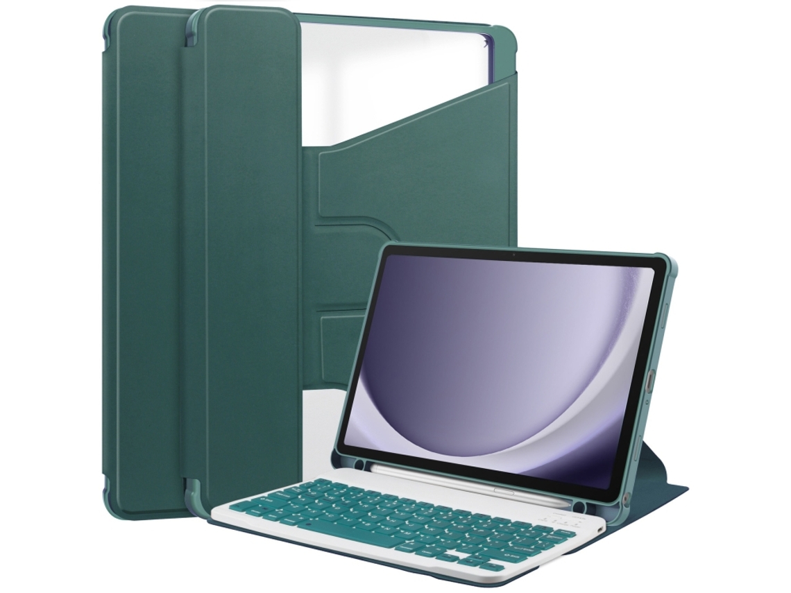 Capa Com Teclado Bluetooth Com Suporte Giratório, Compatível Com Samsung Galaxy Tab A9/a11 - Ff