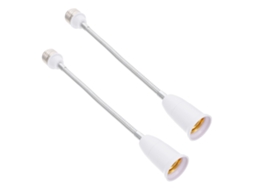 2 Extensores De Portalámparas Flexibles E27 A E27 Para Bombillas, Convertidores De Luz Y Extensiones.