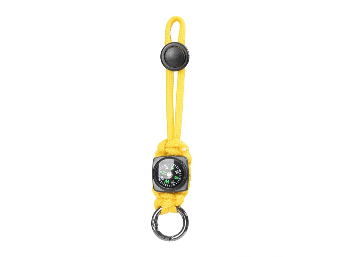 Pulseira de paracord com bússola, mosquetão, chaveiro, resistente, para atividades ao ar livre STELASPLEN