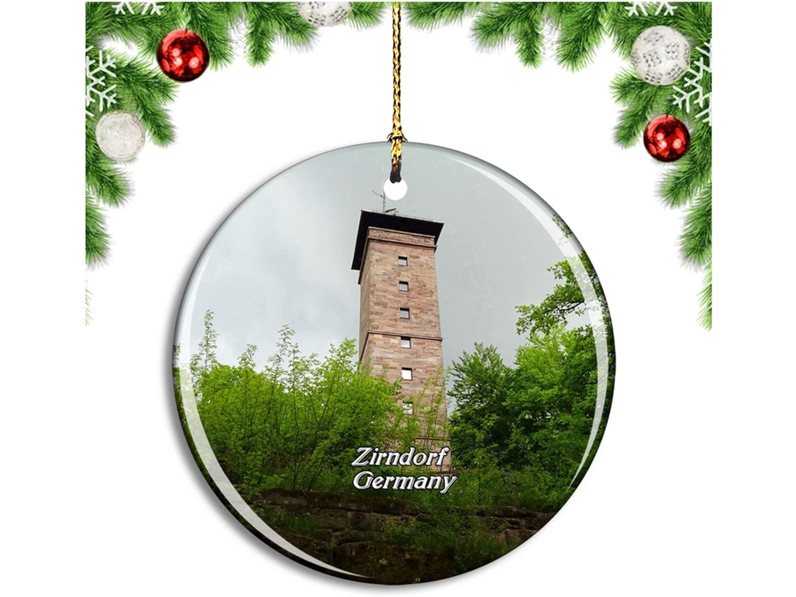 Torre Zirndorf, Alemanha - Enfeite de árvore de Natal para pendurar - Coleção de lembranças de viagens e da cidade