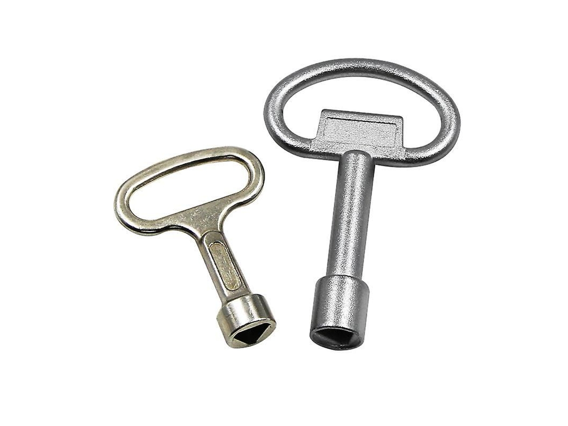 Chave Triangular De Metal Para Caixa De Medidor, Chave De Gás, Água E Eletricidade, Com Soquete Triangular (2 Peças, Prata)
