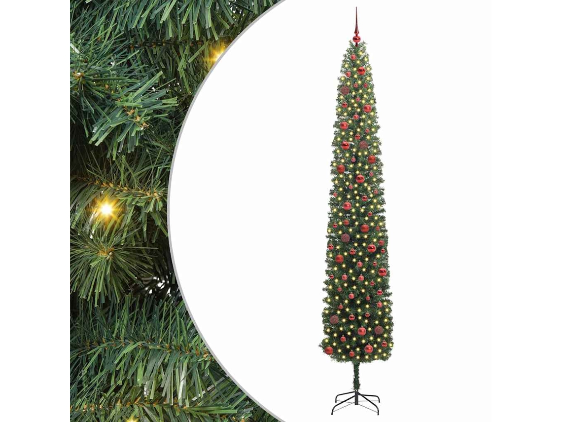 Vidaxl Árvore De Natal Artificial Verde 270 Cm Pvc E Aço E Plástico