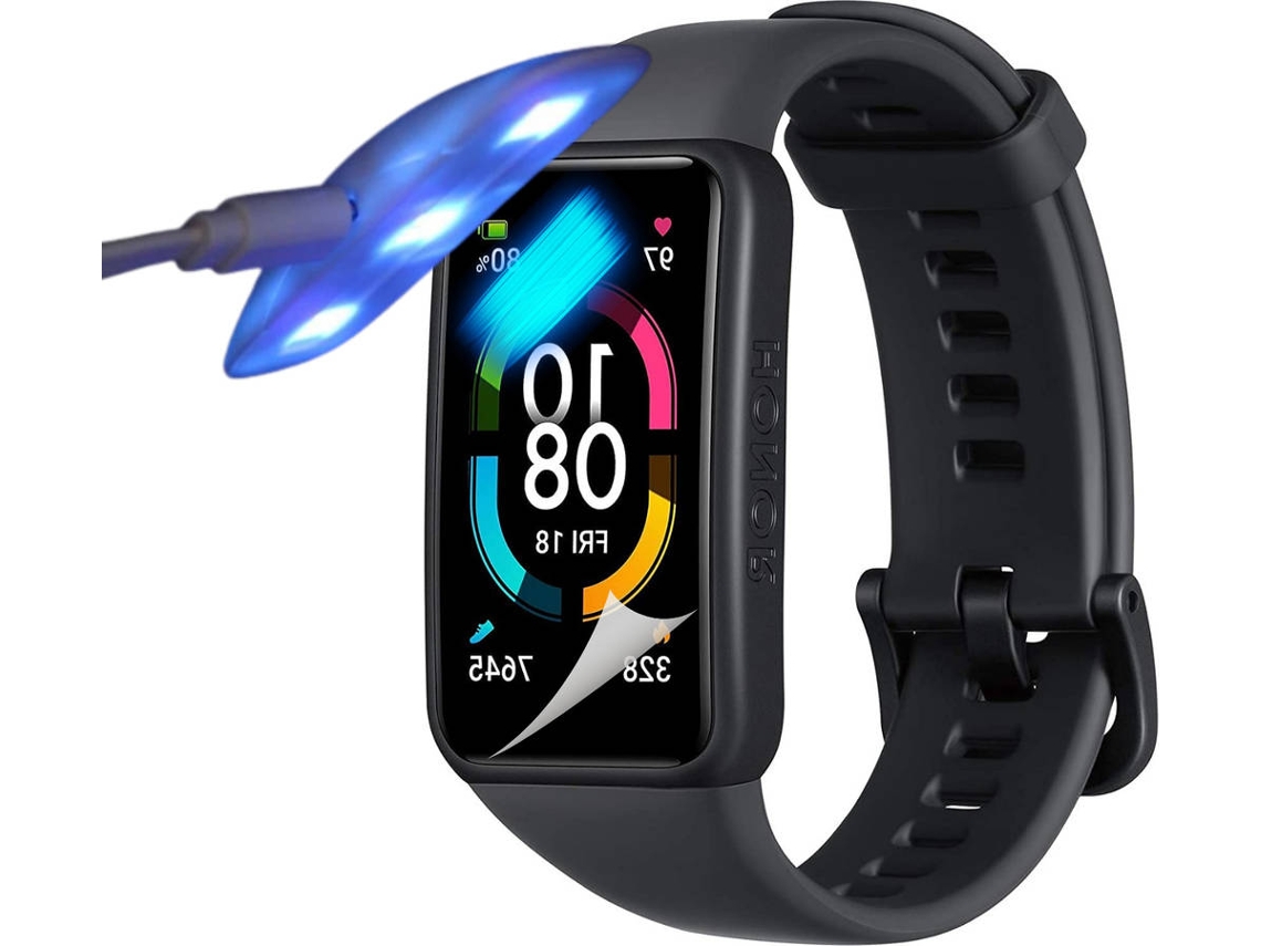 Kit de 4 Películas Hidrogel para Honor Band 6 Flexshield com Lâmpada UV