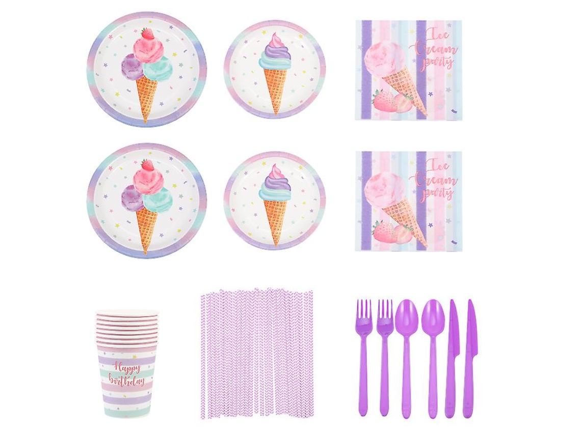 1 Conjunto De Talheres Para Festa De Carrinho De Sorvete
