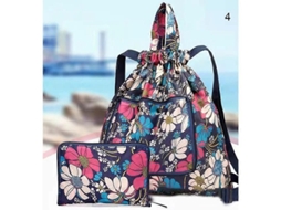 Mochila Multifuncional Dobrável E Portátil Com Estampa Floral Para Mulheres, Ideal Para Camping E Atividades Ao Ar Livre. Grande Capacidade E Des