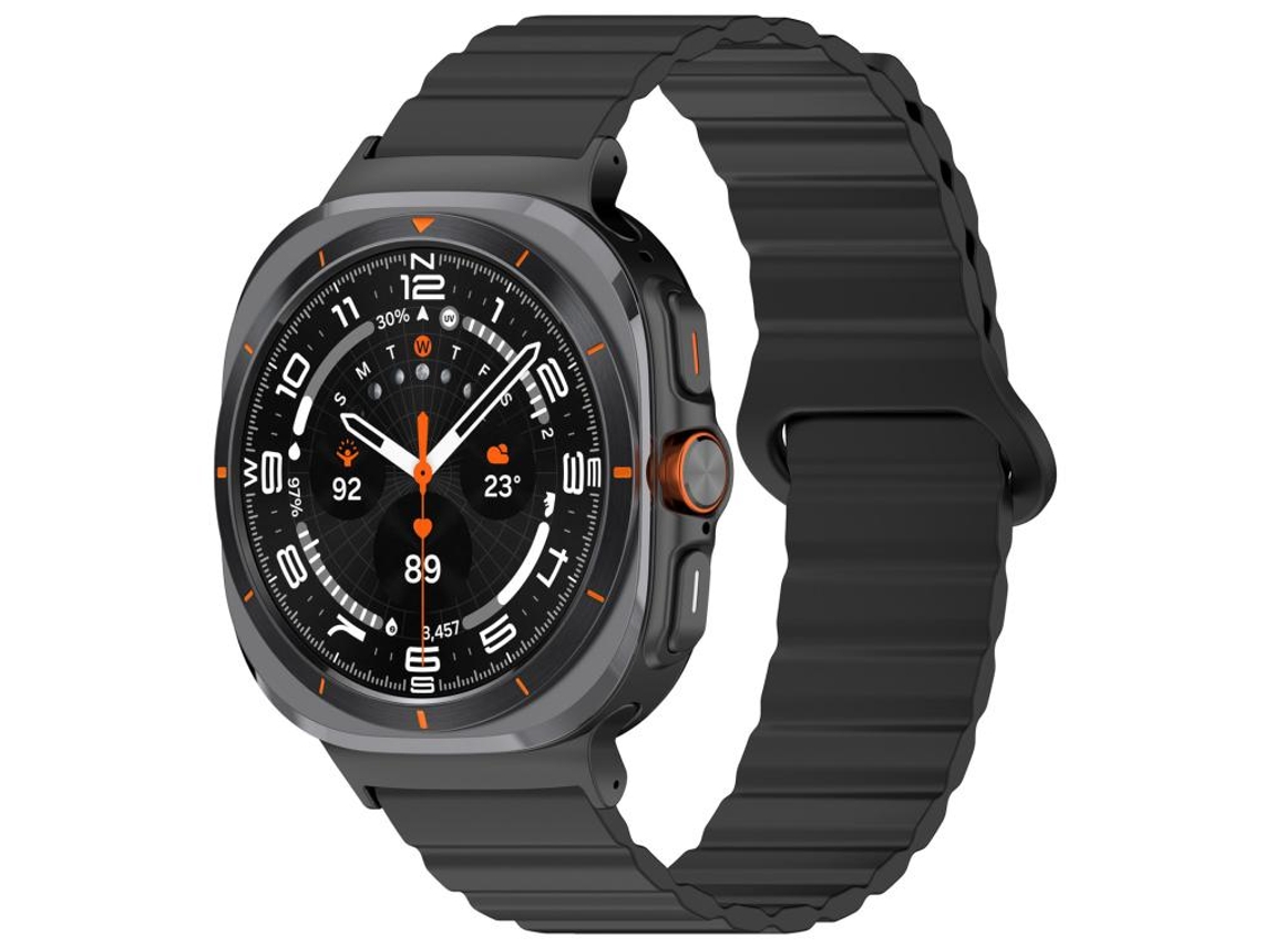 Bracelete para Samsung Galaxy Watch Active silicone com cabeça saliente e fivela prata (20mm) amarelo XIAOMOYU (40mm)