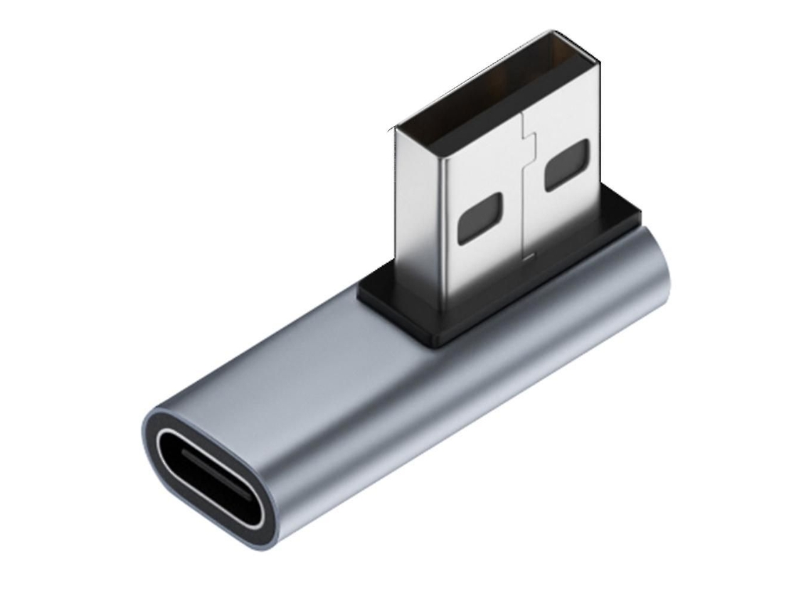 Conversor Usb 3.0 Tipo C Para Usb 3.0 Macho, 10 Gbps, Com Conector Em Ângulo De 90 Graus-zscy