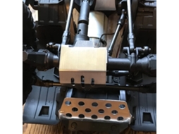 Mali conjunto de Blindagens de Chassi em Aço Inoxidável para Carro Controle Remoto 1/10 Trax4 82056 4 Prata