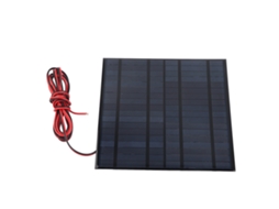 Placa módulo epóxi energia solar de polisilício DC 18V 4.5W com cabos vermelho e preto 2m S/MARCA