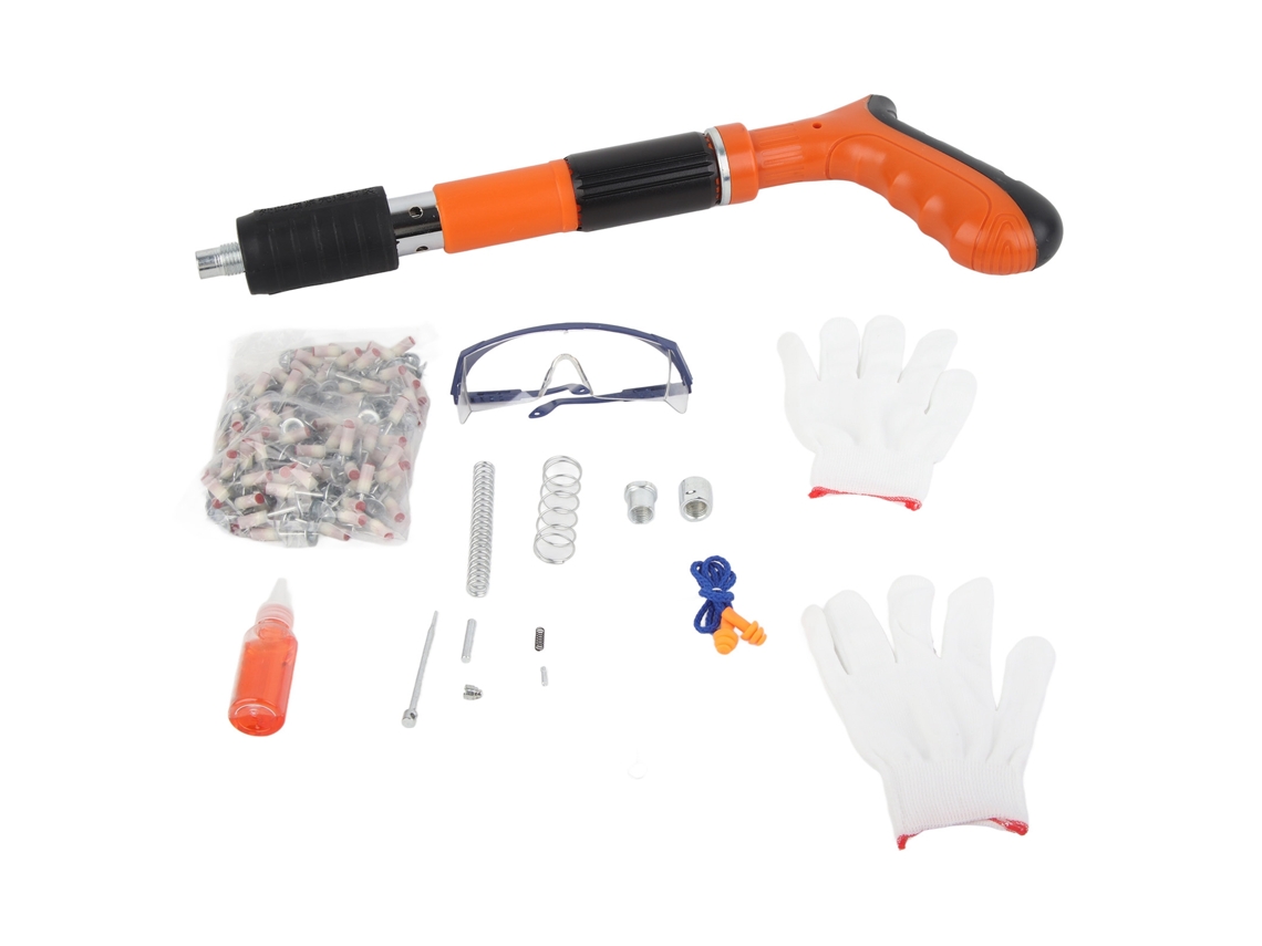 Pistola De Clavos Manual Mini De Acero Con 3 Silenciadores Reforzados Para Instalación De Fijaciones En Techo Herramienta Rápida
