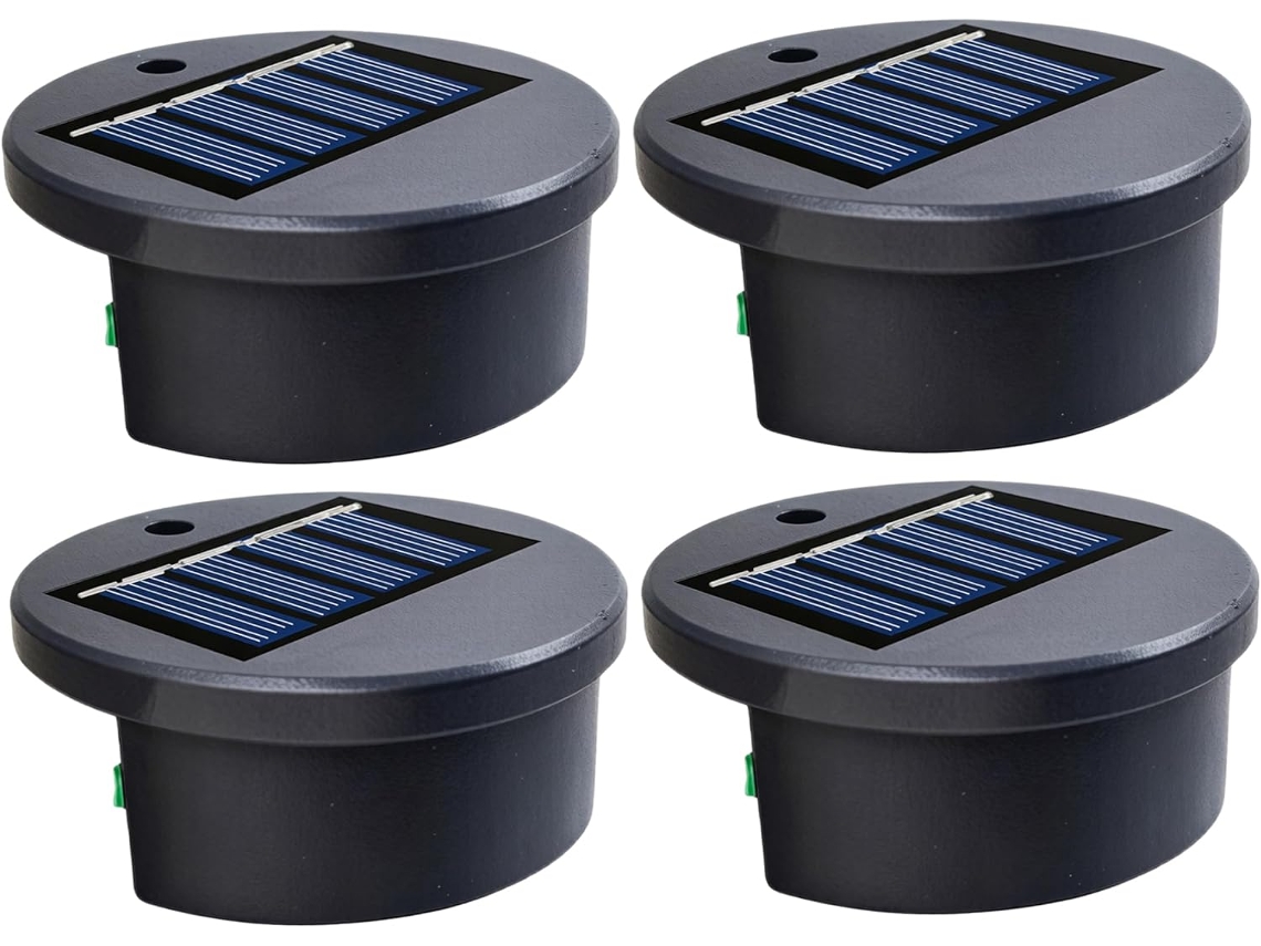 Luminárias Solares GOKOCO, 4 unidades, piscina, LED, impermeáveis, coloridas
