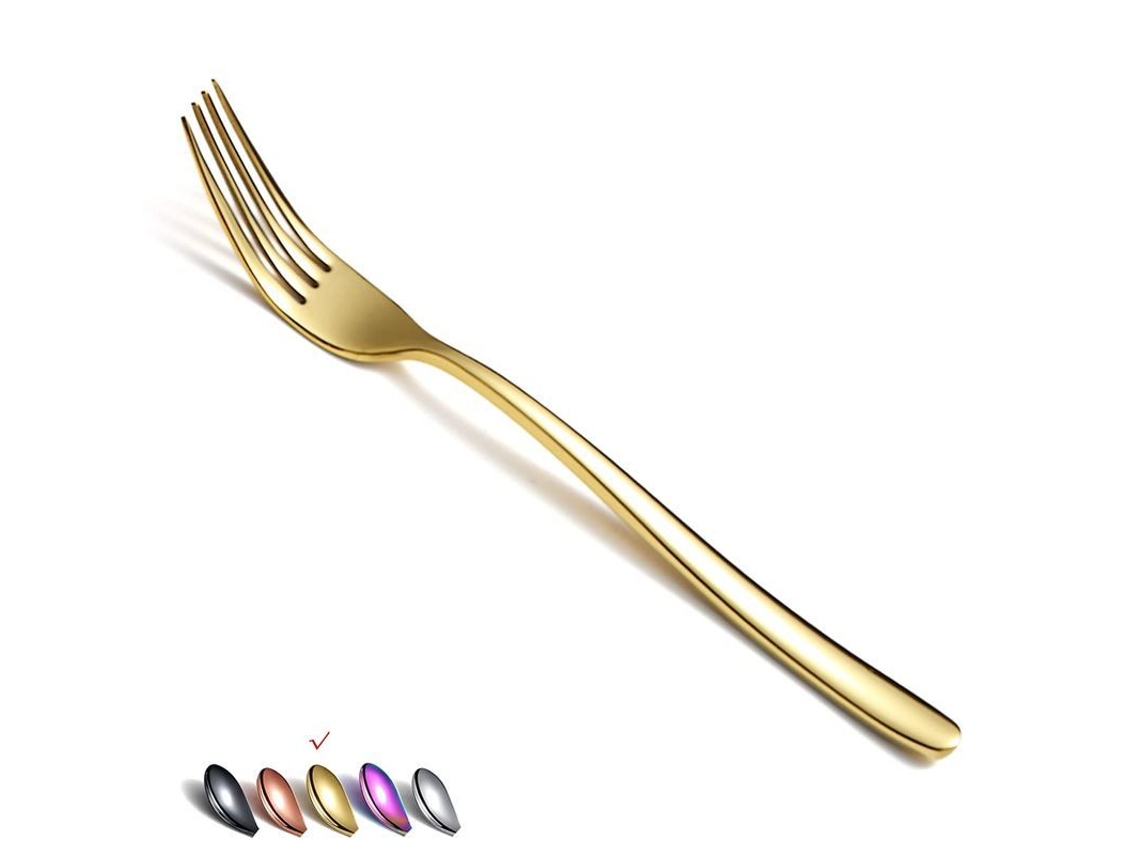 2026 conjunto de Talheres de Aço Inoxidável Dourado, 6 Facaes para Sobremesa Jantar Salada 8 Polegadas