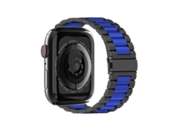 Bracelete Aço Ajustável para Apple Watch Series 6 40mm Preto e Azul