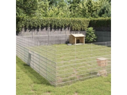 Vidaxl Recinto Exterior P/ Animais 48 Painéis 54x100cm Ferro Galvaniz.