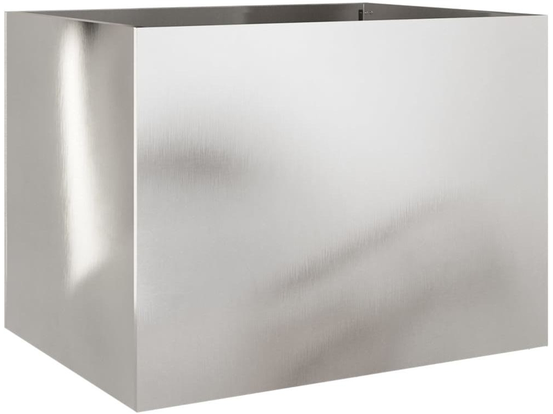 Vaso/floreira VIDAXL aço inoxidável prateado (62x47x46 cm)