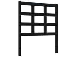 Bed Headboard, Bed Headboards Vidaxl Preto Madeira De Pinho (80.5 X 100 Cm)