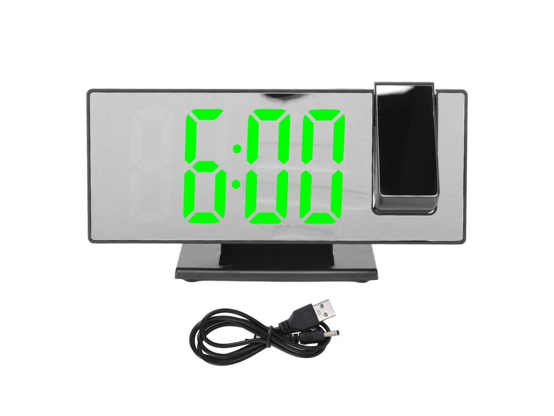 Despertador com projeção, temperatura, USB, BRILVIBERA