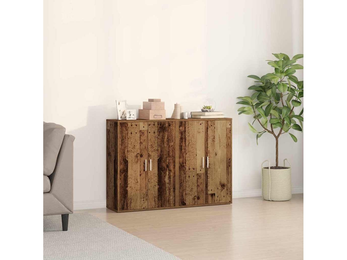 Vidaxl Buffet 2 Pcs Madeira Antiga 60 X 31 X 84 Cm Madeira Processada