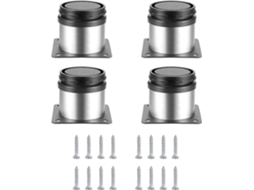 Omni 4 Patas Ajustáveis de Aço Inoxidável para Móveis, Altura Regulável 0 10mm, para Mesas, Armários, Estantes e Cozinha