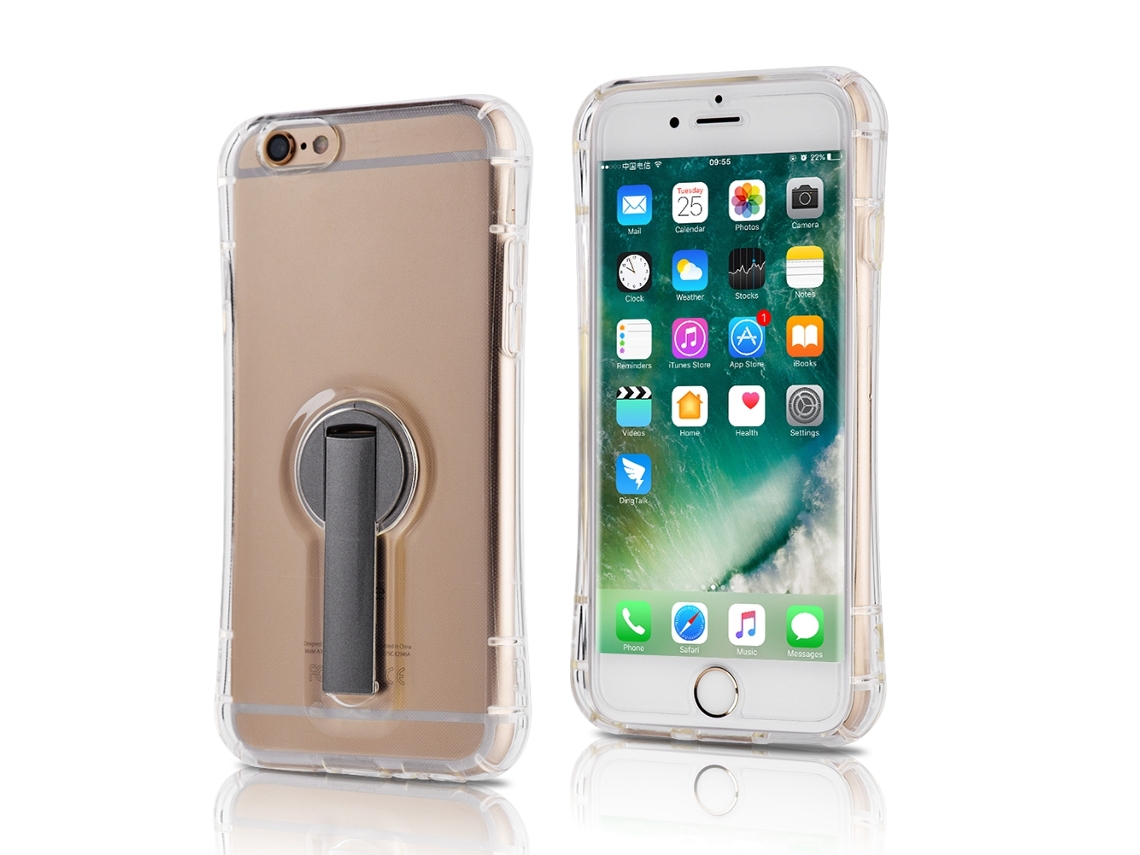 Capa de Telefone para Iphone 6/6s/6 Plus, Material Tpu Transparente, com Suporte EOOCOO (cobertura Total, Anti choque)