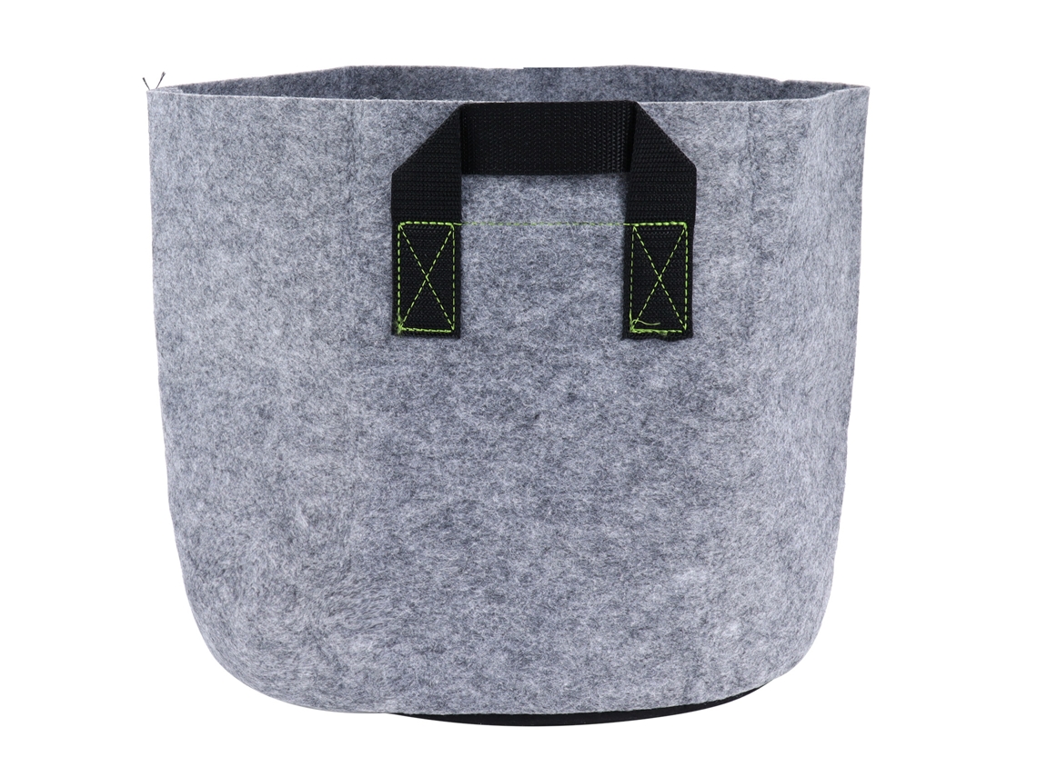 Saco de Plantio com Alças Tecido Não Tecido para Vegetais Flores Jardim 7 Gallon Cinza Preto