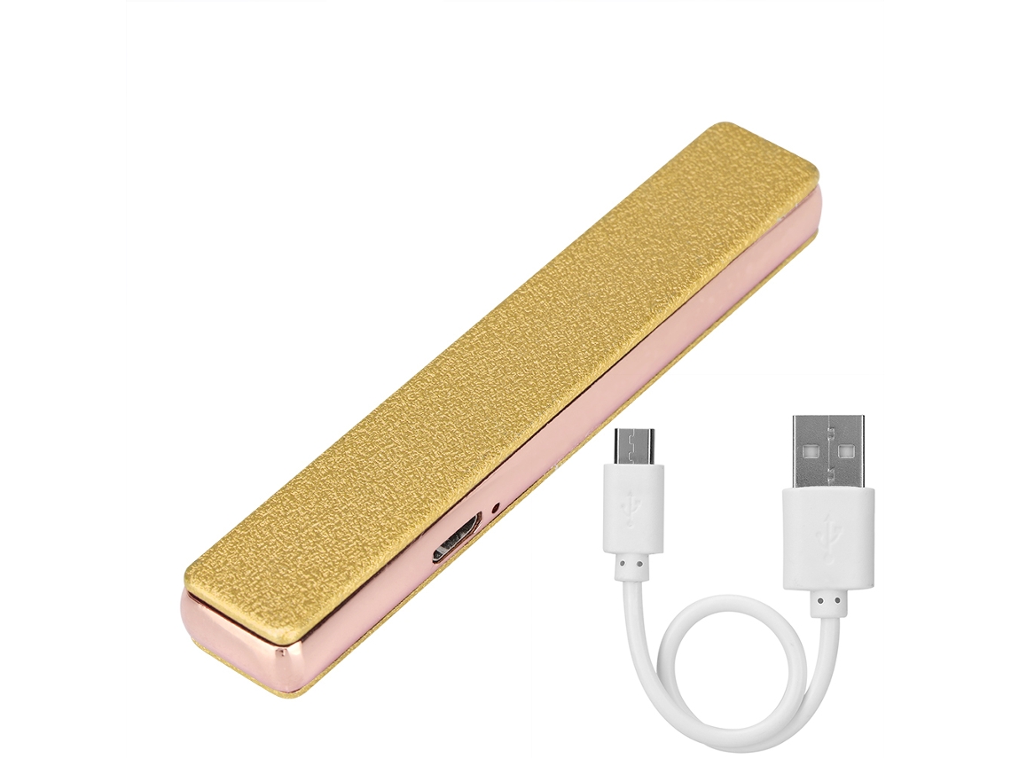 Ronjoe-isqueiro Elétrico Usb Cigarrete Sem Chama Resistente Ao Vento Carregável Ouro