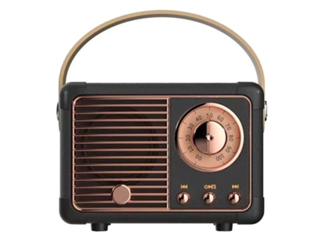 MARLONE Altifalante Bluetooth 5.0 Portátil Paris Model 3W Preto