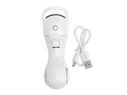 Curlador De Cílios Aquecido Rápido 3 Níveis Recarregável Usb Anti Queimadura Branco