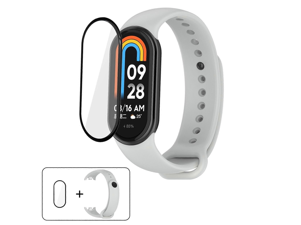Pulseira De Silicone De Cor Sólida Com Película Curva 3d