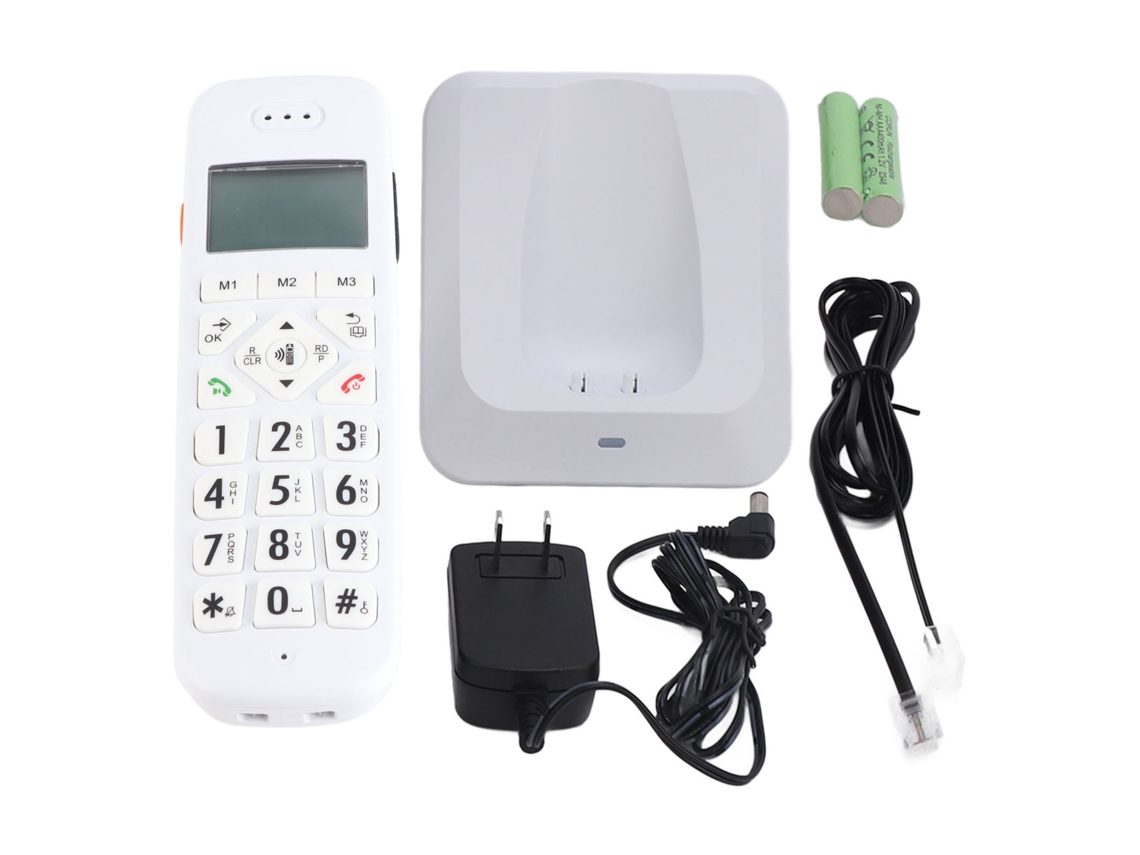Telefone Sem Fio EOOCOO (botões Grandes, Identificação de Chamadas)