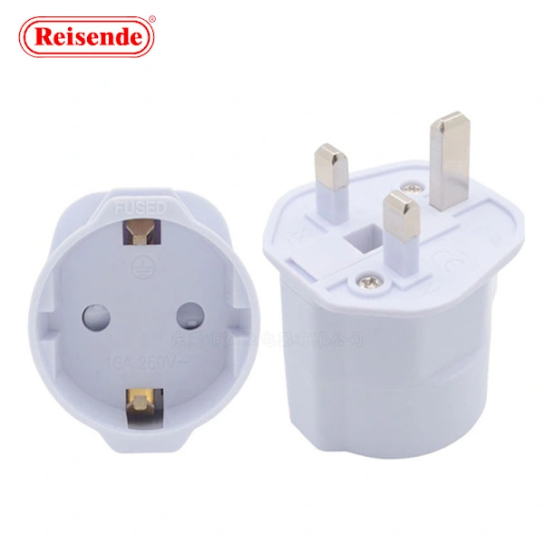 2x Adaptadores De Viagem Para Tomada Inglesa, Adaptador De Viagem Europeu Para Tomada, Adaptador De Viagem Branco, Perfeito