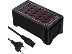 Estação De Carga De Secretária 100w Com 20 Portas Usb, Carregador Inteligente Multifunções, Compatível Com Diversos Telemóveis.