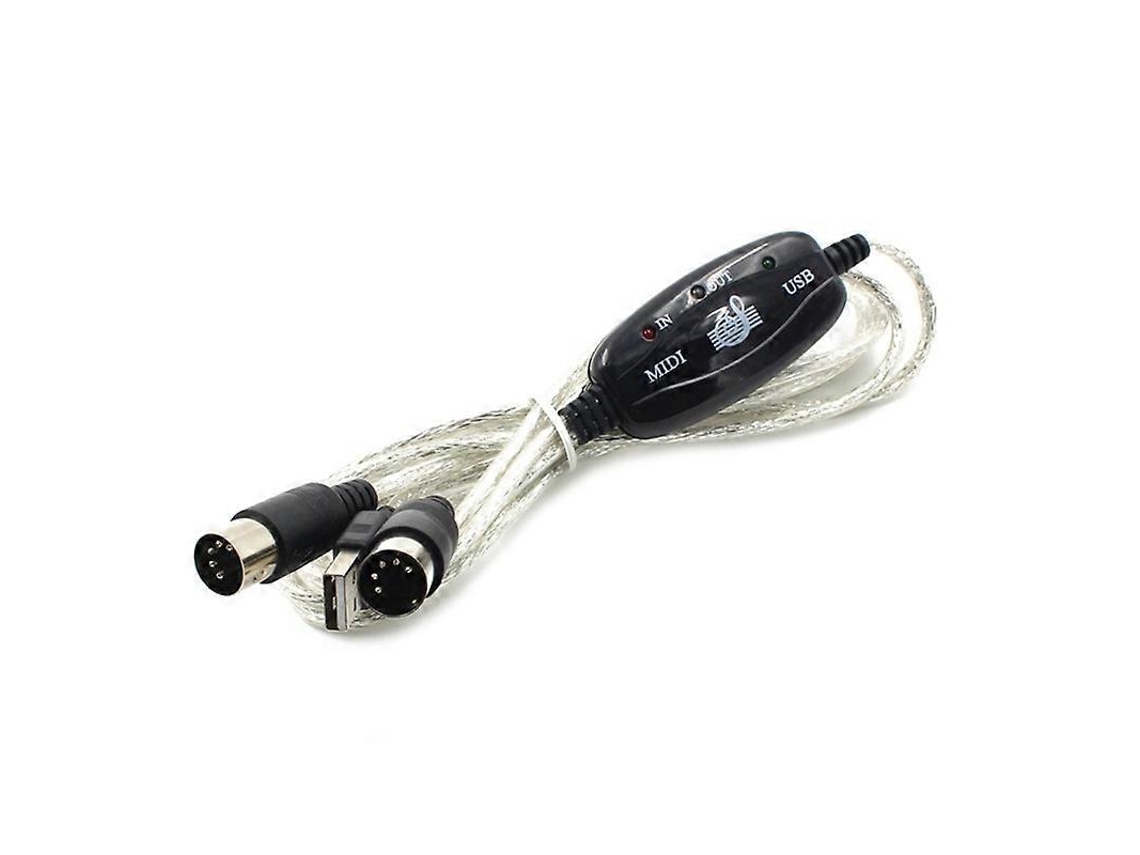 Cabo conversor USB MIDI de 2 m para edição musical e adaptador de teclado Slowmoose