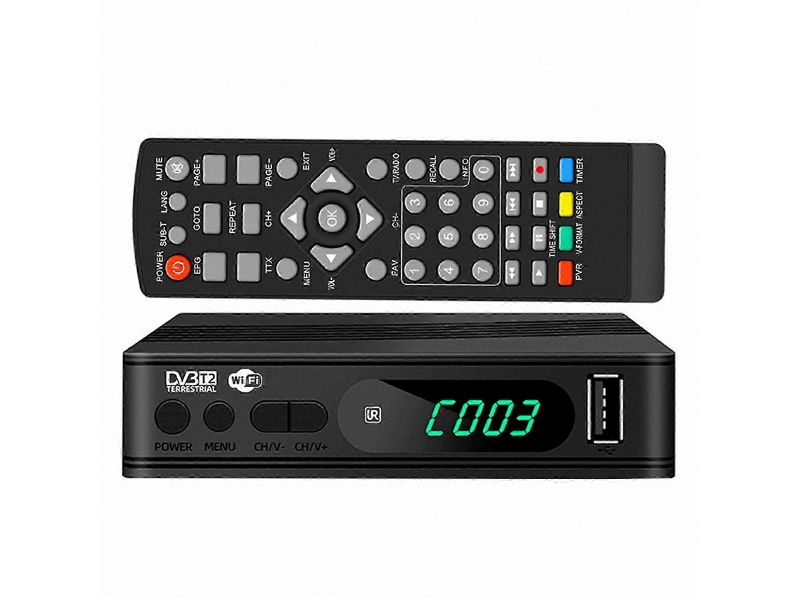 Decodificador De Tv Digital Com Dvb-t2 Hevc H.264, Receptor Terrestre Hd, Caixa De Sinal, Interface Usb, Tomada Ue