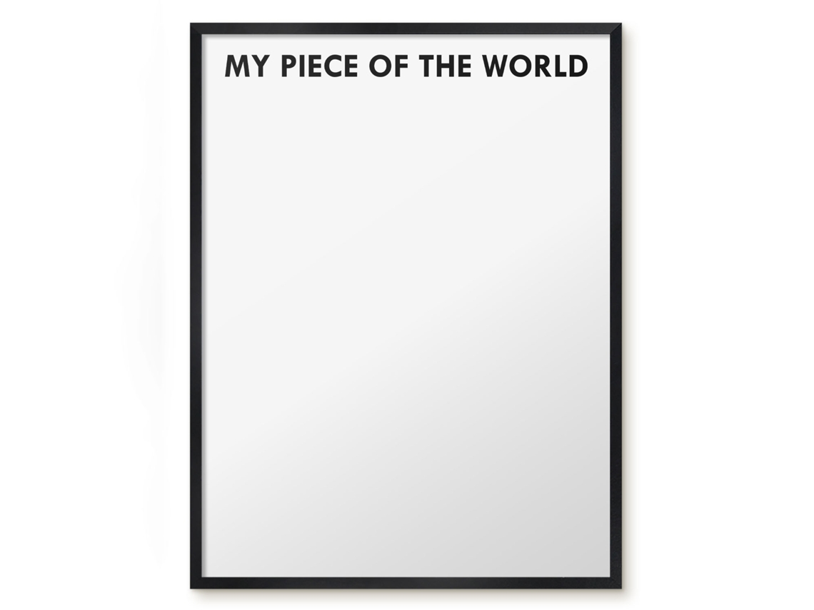Quadro de parede magnético "Meu pedaço do mundo" para escritório Espelharte (60x80 cm)