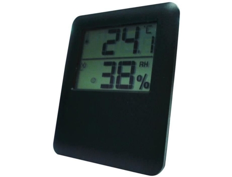 Termômetro Higrômetro Magnético Preto Zenitech