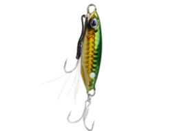 Metal Lure (long Cast Slow Jigging Luminous Fish Attracting) Japanese Style Iron Plate Lead Fish Sea Fishing Lure 30g Green Back Gold Body