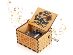Caixa de Música "you Are My Sunshine" Vintage com Manivela para Presente AQUAFORGE