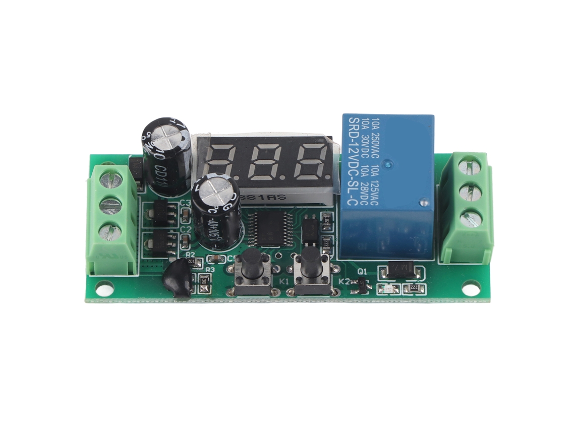 Módulo de Detecção de Tensão Cc com Display Digital Preciso Relé Componente Eletrônico Dc12v