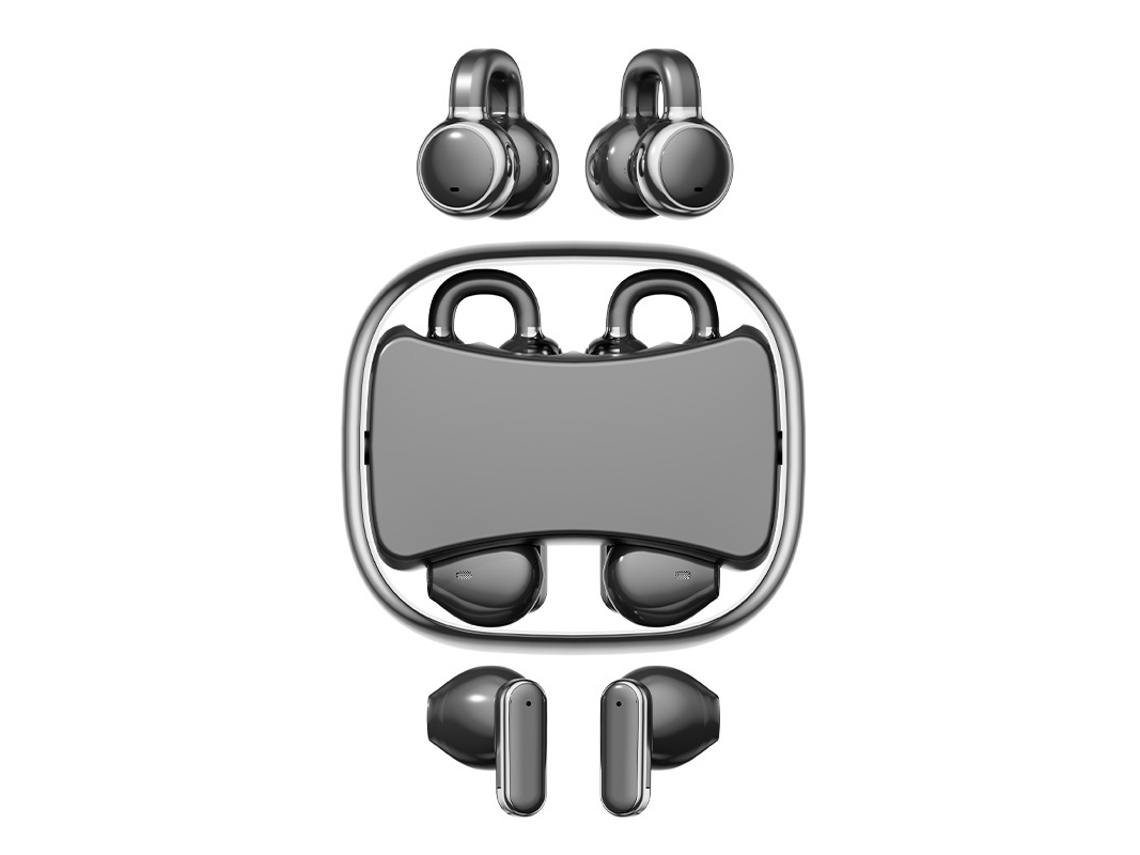 FONES DE OUVIDO SEM FIO BERLIN SOUND Q9 semi intra auriculares clipe modo único/duplo